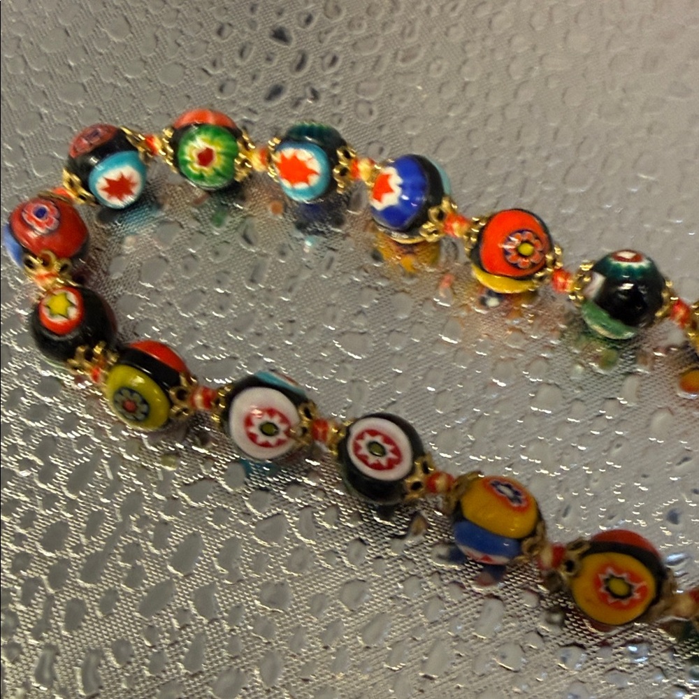 Vintage Venetian Marano Glass Colorful Beaded Necklace - Picture 11 of 13